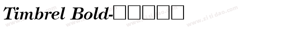 Timbrel Bold字体转换
